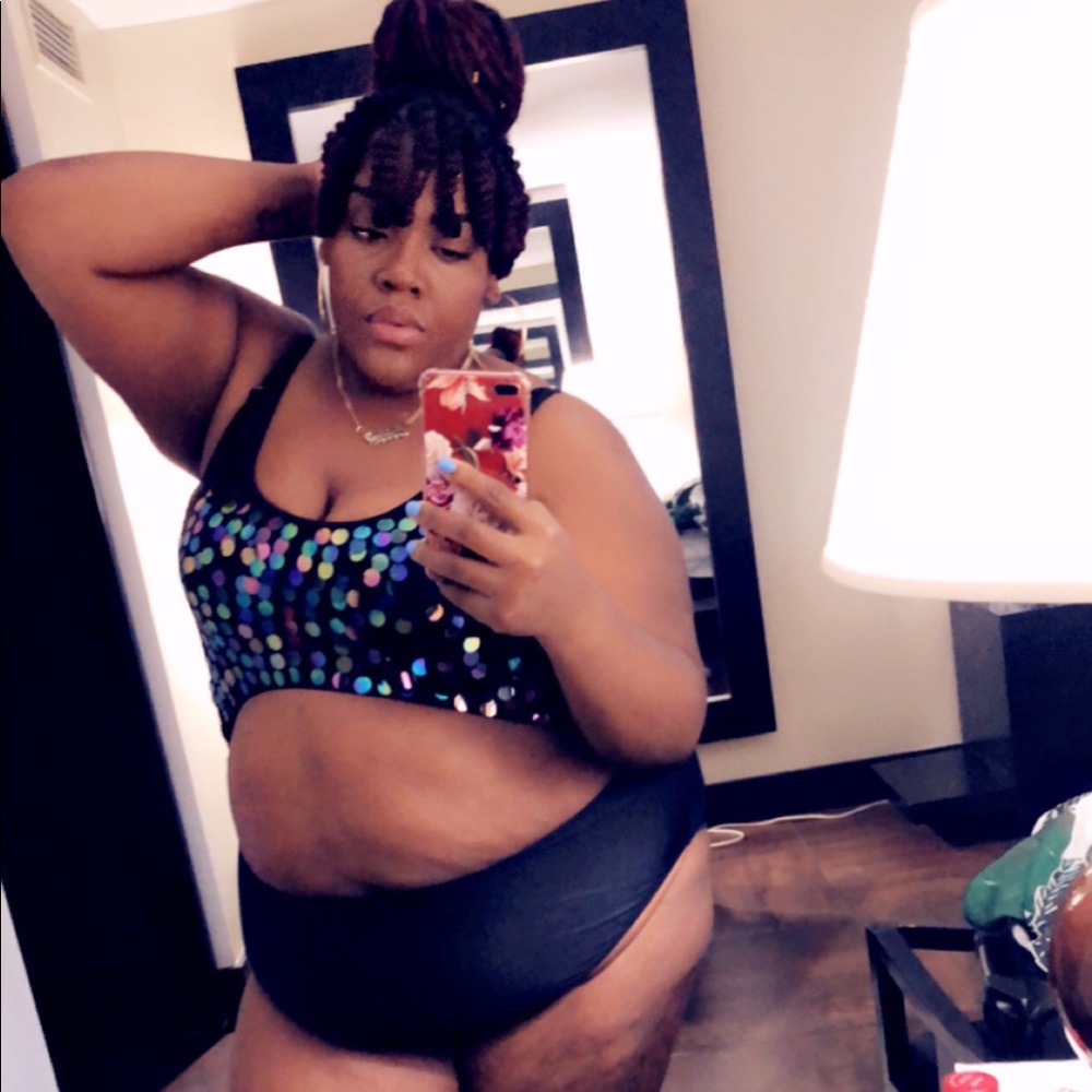 Plus size Sequin Swim suit